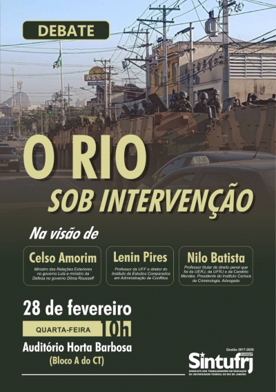 DEBATE: O RIO SOB INTERVENÇÃO