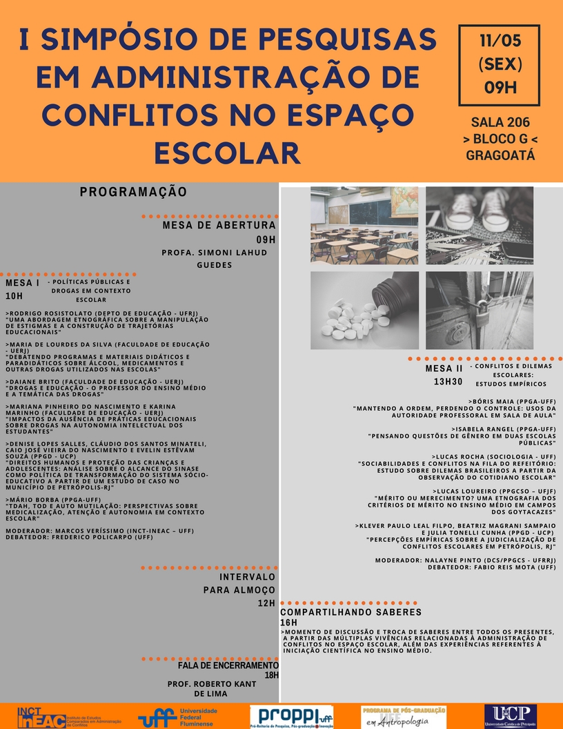 1º Simpósio de Pesquisas em Administração de Conflitos no Espaço Escolar