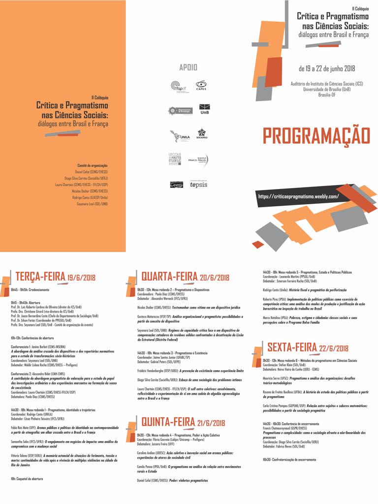 II Colóquio Crítica e Pragmatismo na Sociologia
