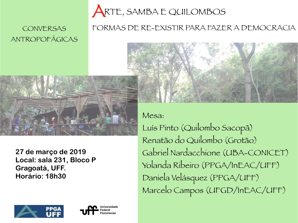 CONVERSAS ANTROPOFÁGICAS: ARTE, SAMBA E QUILOMBOS