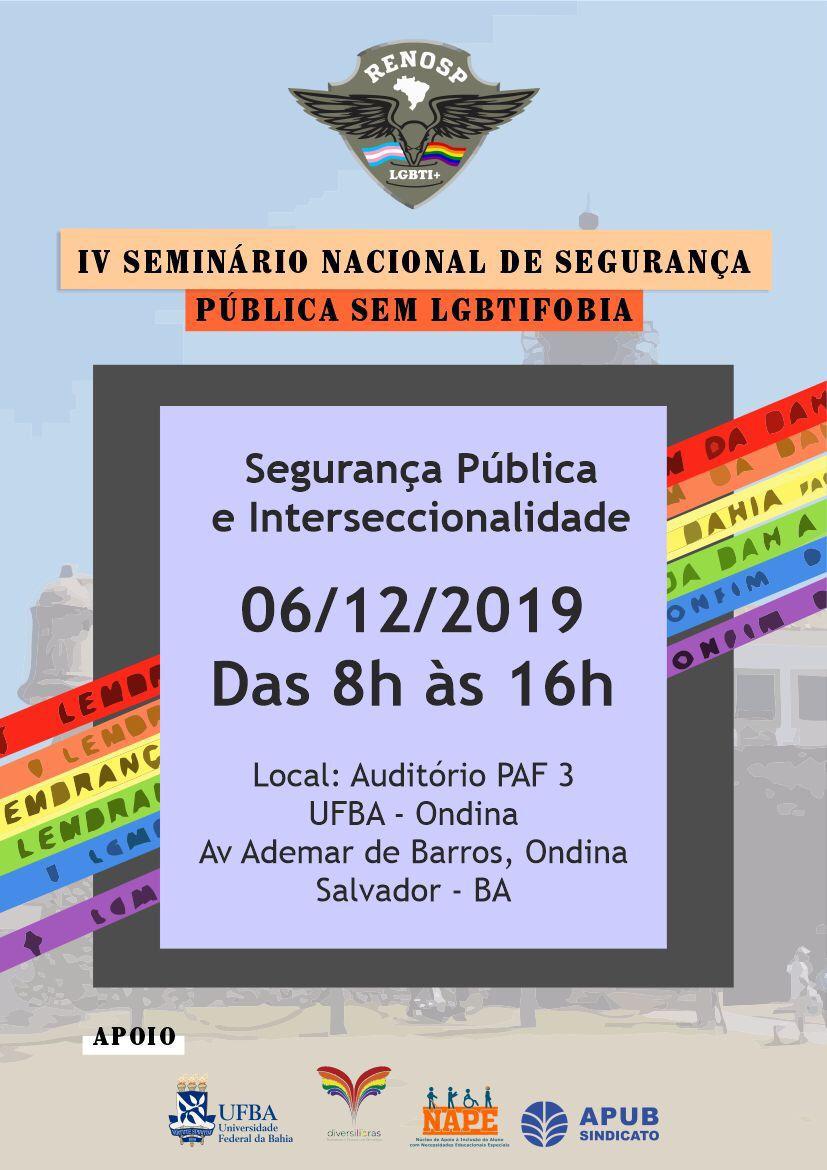 IV Seminário Nacional de Segurança Pública sem LGBTIFobia