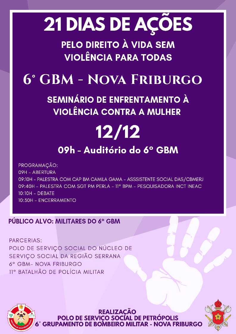 21 dias de ações pelo direito a vida sem violência para todas