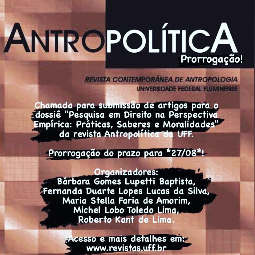 Prorrogação: Chamada Revista Antropolítica