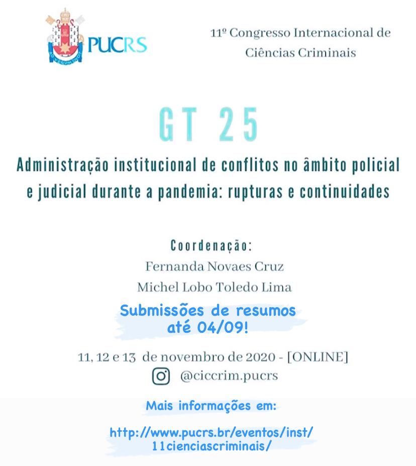 Submissão de Resumos: 11° Congresso Internacional de Ciências Criminais da PUCRS