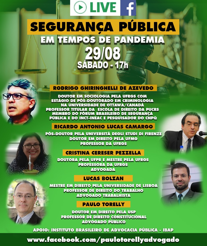 “Segurança pública em tempos de pandemia”