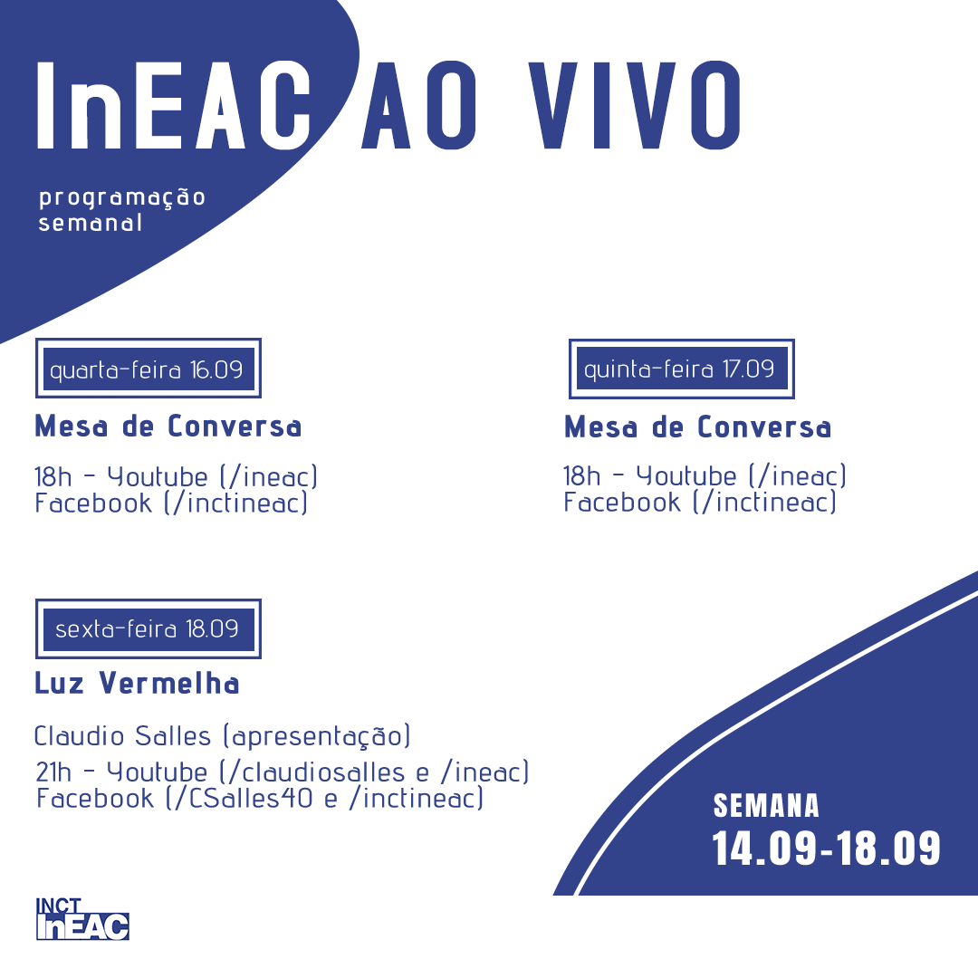 InEAC AO VIVO: Programação da semana 14.09 – 18.09