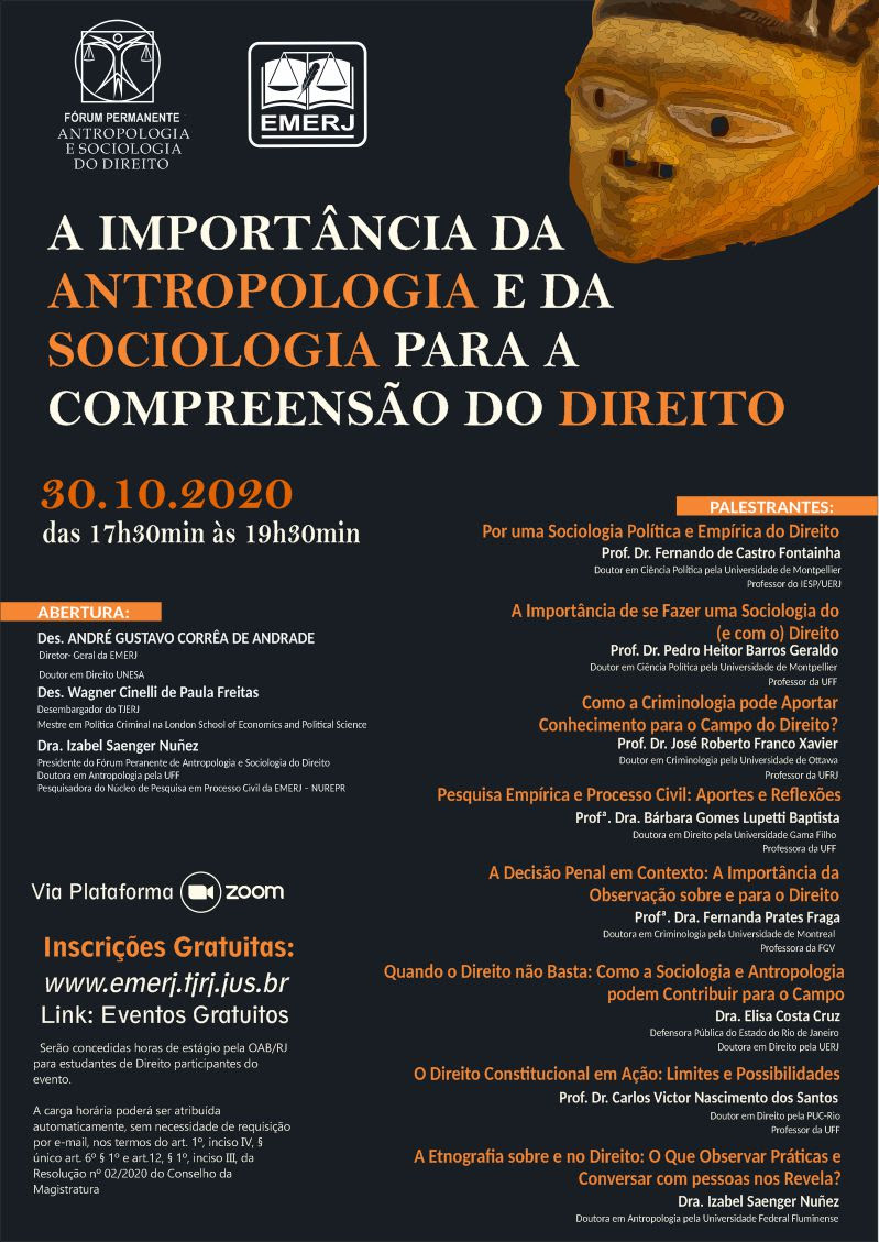 WEBINAR: A IMPORTÂNCIA DA ANTROPOLOGIA E DA SOCIOLOGIA PARA A COMPREENSÃO DO DIREITO