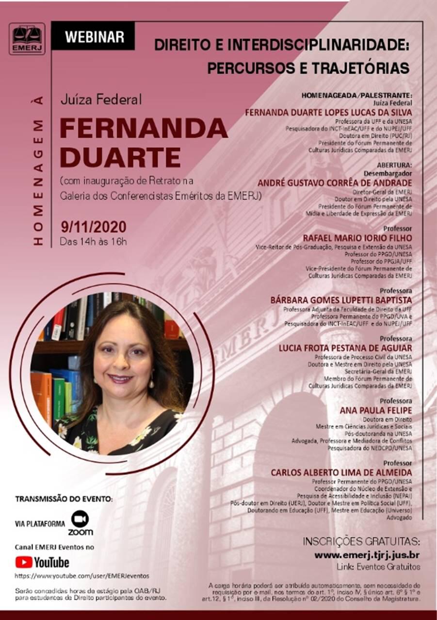Webinar Direito e Interdisciplinaridade: Percursos e Trajetórias