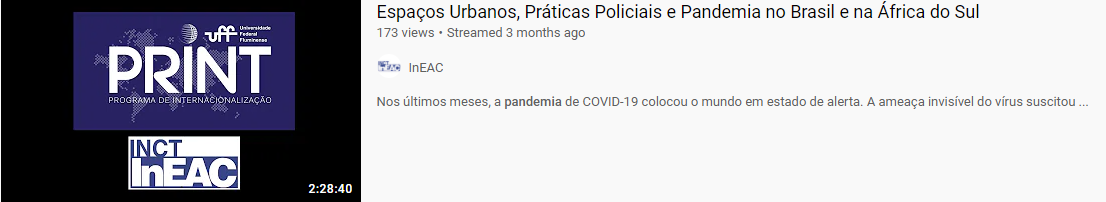 Espaços Urbanos, Práticas Policiais e Pandemia no Brasil e na África do Sul