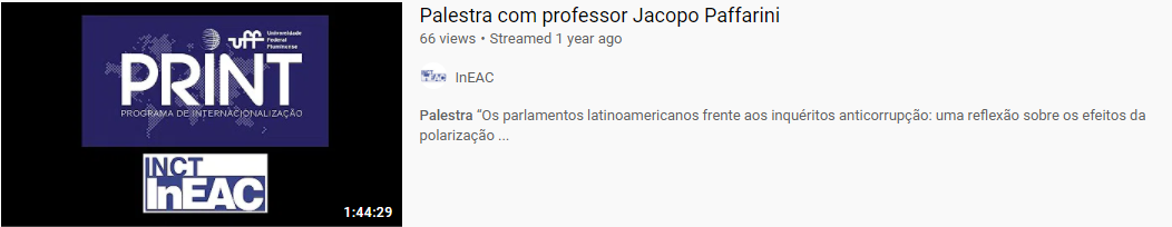Palestra com Jacopo Paffarini