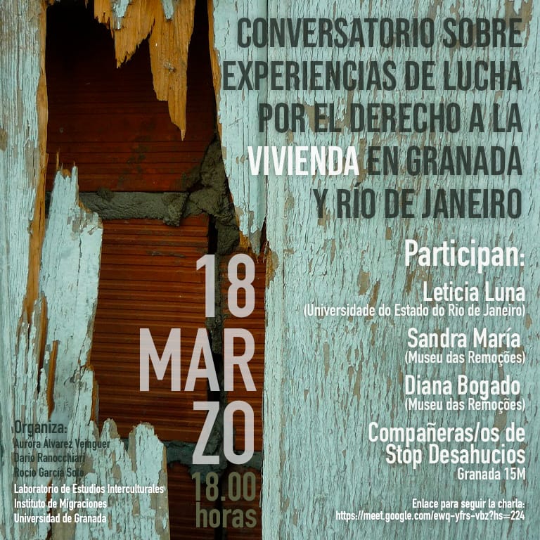 Conversatorio sobre experiências de luta pelo direito à habitação em Granada e Rio de Janeiro