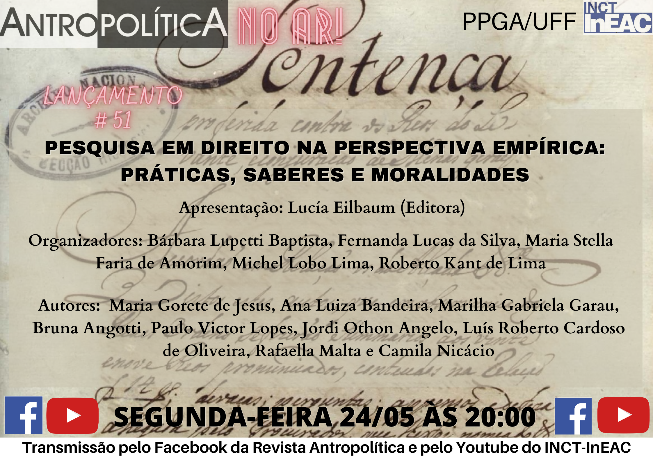 ANTROPOLÍTICA – “Direito em Perspectiva Empírica: Práticas, Saberes e Moralidades”