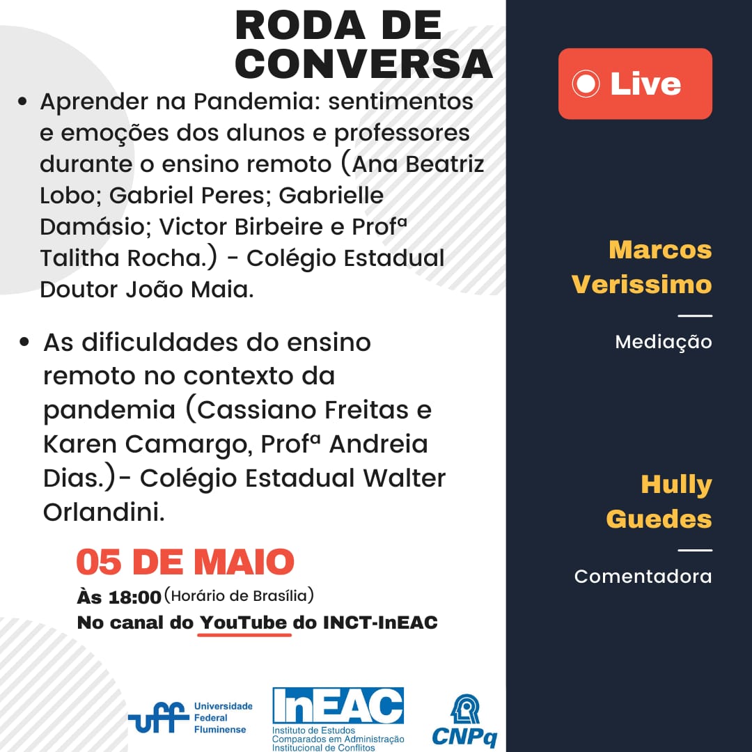 Roda de Conversa sobre o ensino remoto no contexto da pandemia