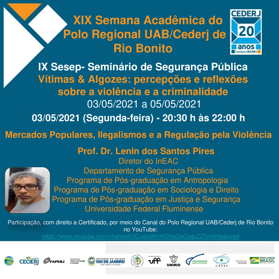 XIX SEMANA ACADÊMICA DO POLO REGIONAL UAB/CEDERJ DE RIO BONITO