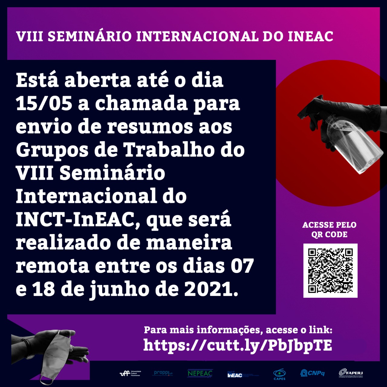 PRORROGADO: Edital de submissão de resumos para o VIII Seminário Internacional do INCT-InEAC