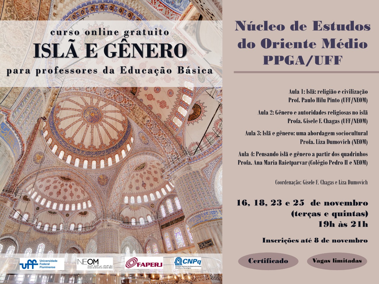ISLÃ E GÊNERO – Curso online gratuito