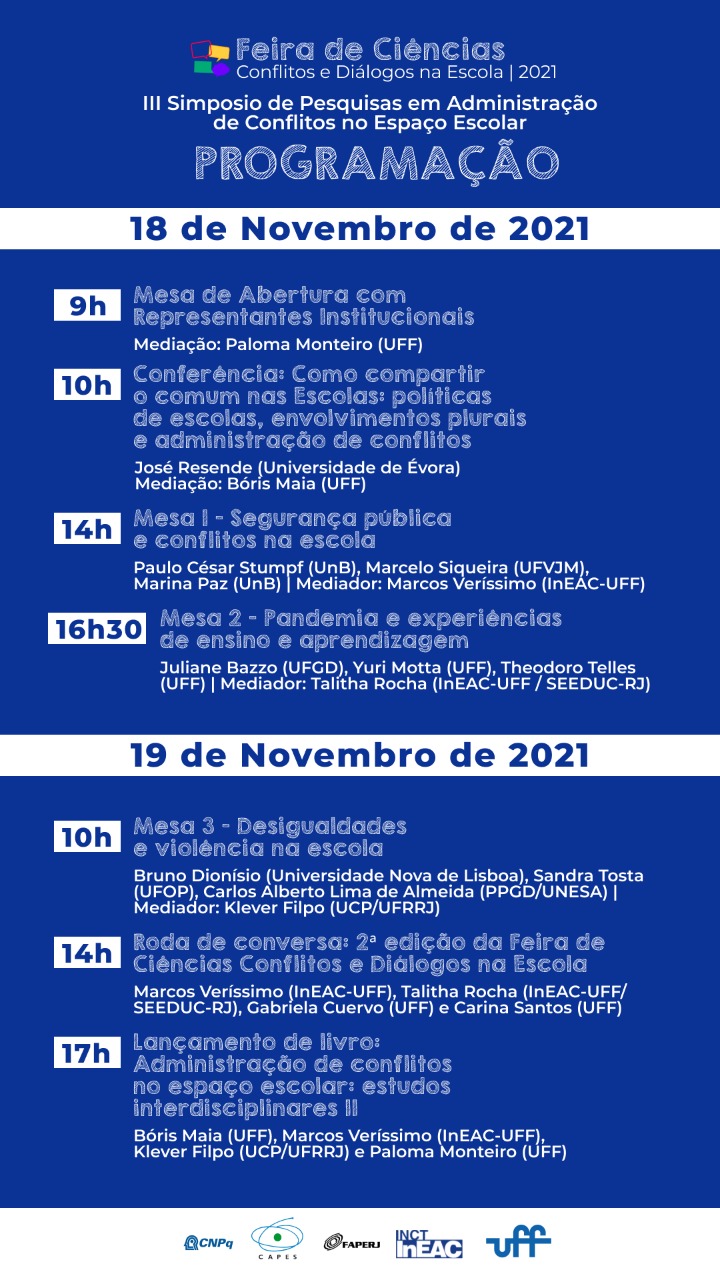III Simpósio de Pesquisas em Administração de Conflitos no Espaço Escolar