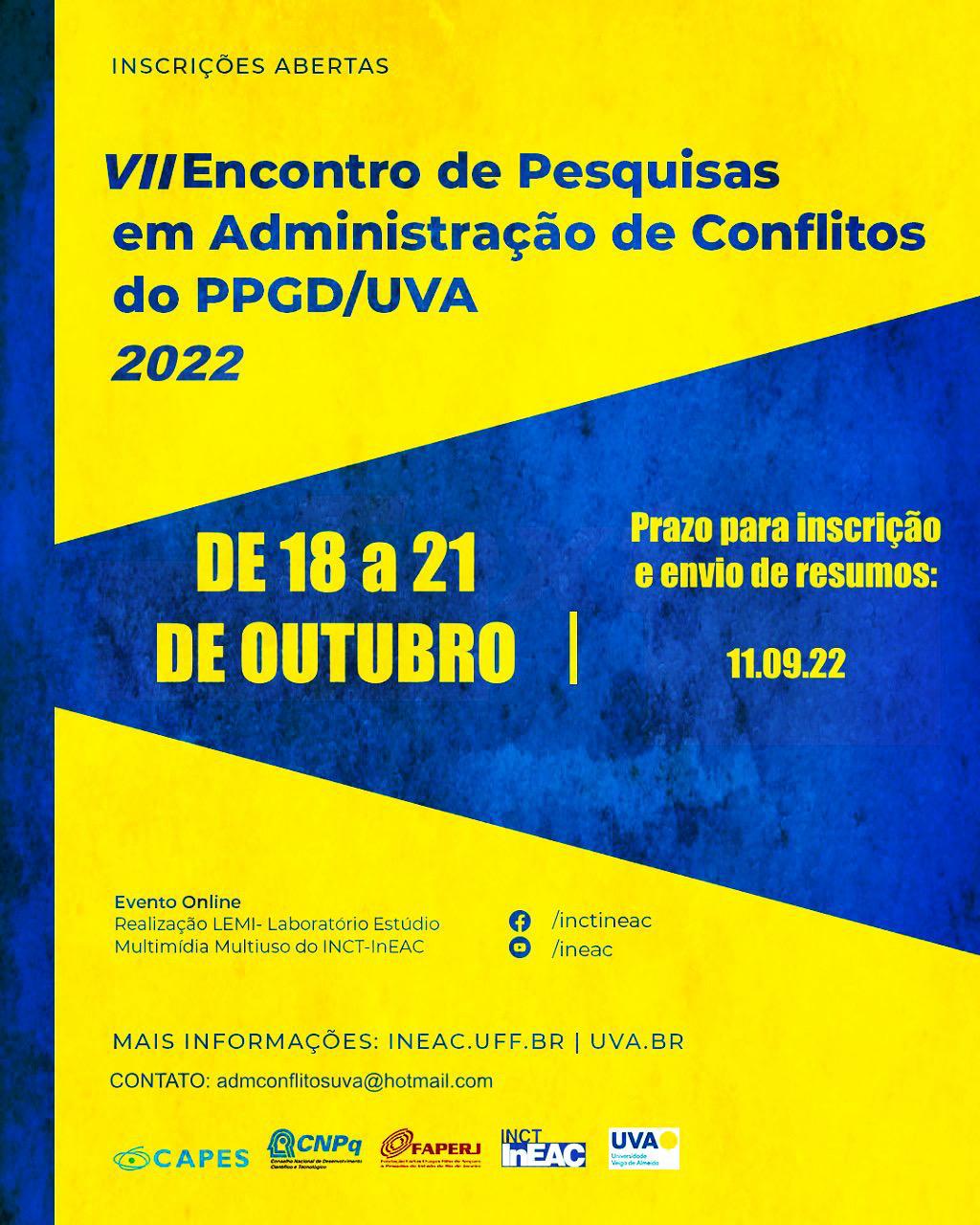 VII Encontro de Pesquisa sobre Administração de Conflitos do PPGD/UVA (2022).