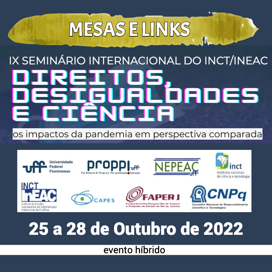 MESAS E LINKS – IX SEMINÁRIO INTERNACIONAL DO INCT/INEAC