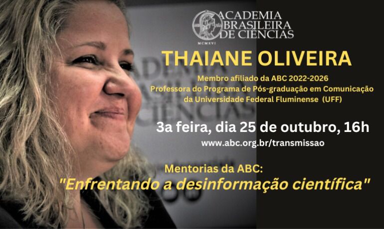 Academia Brasileira de Ciências  mentoria sobre o enfrentamento da desinformação científica