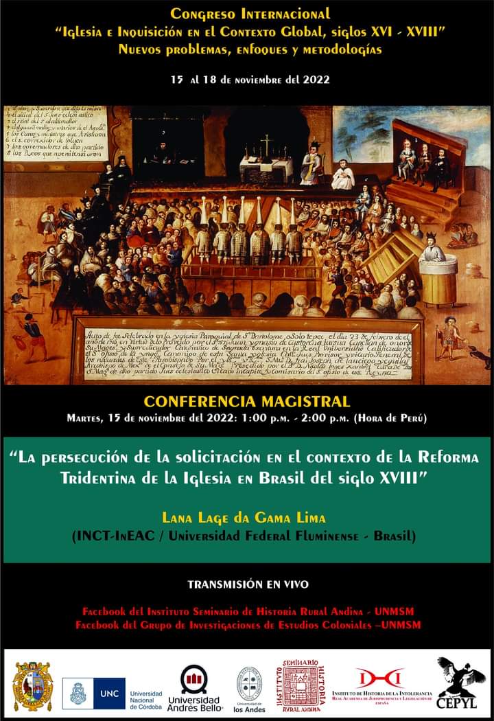 Congreso Internacional “Iglesia e Inquisición en el Contexto Global, siglos XVI – XVIII”