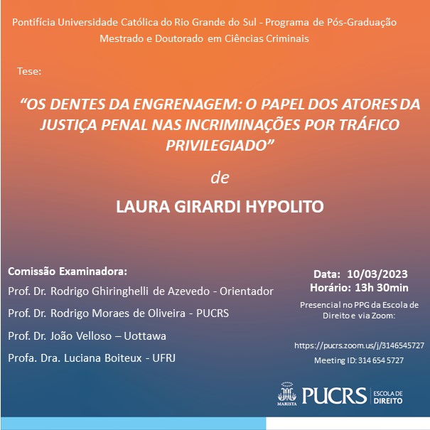 OS DENTES DA ENGRENAGEM: O papel dos atores da justiça nas incriminações por tráfico privilegiado