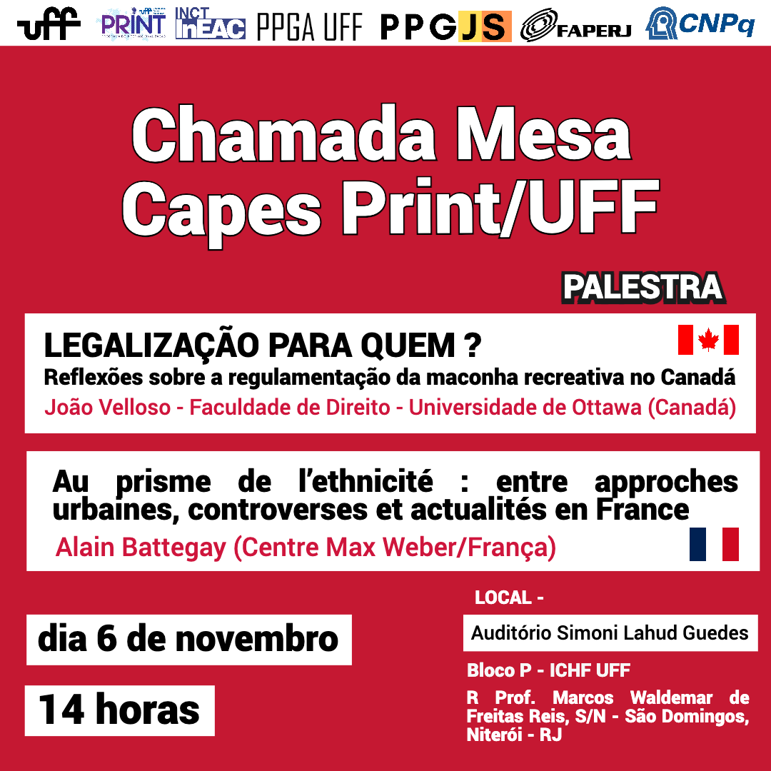 Programa Capes Print da UFF promove mesa com palestras.