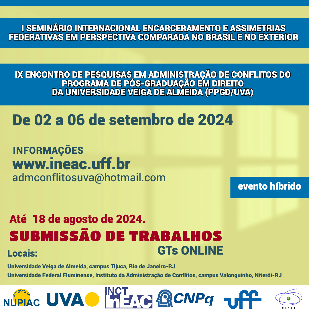 Chamada para Submissões de Trabalhos: Seminário Internacional e IX Encontro de Pesquisas do PPGD-UVA