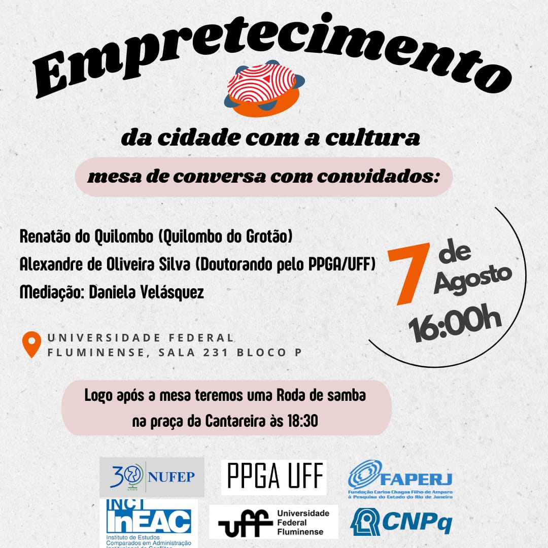 Mesa de Conversa “Empretecimento da Cidade com a Cultura” na UFF