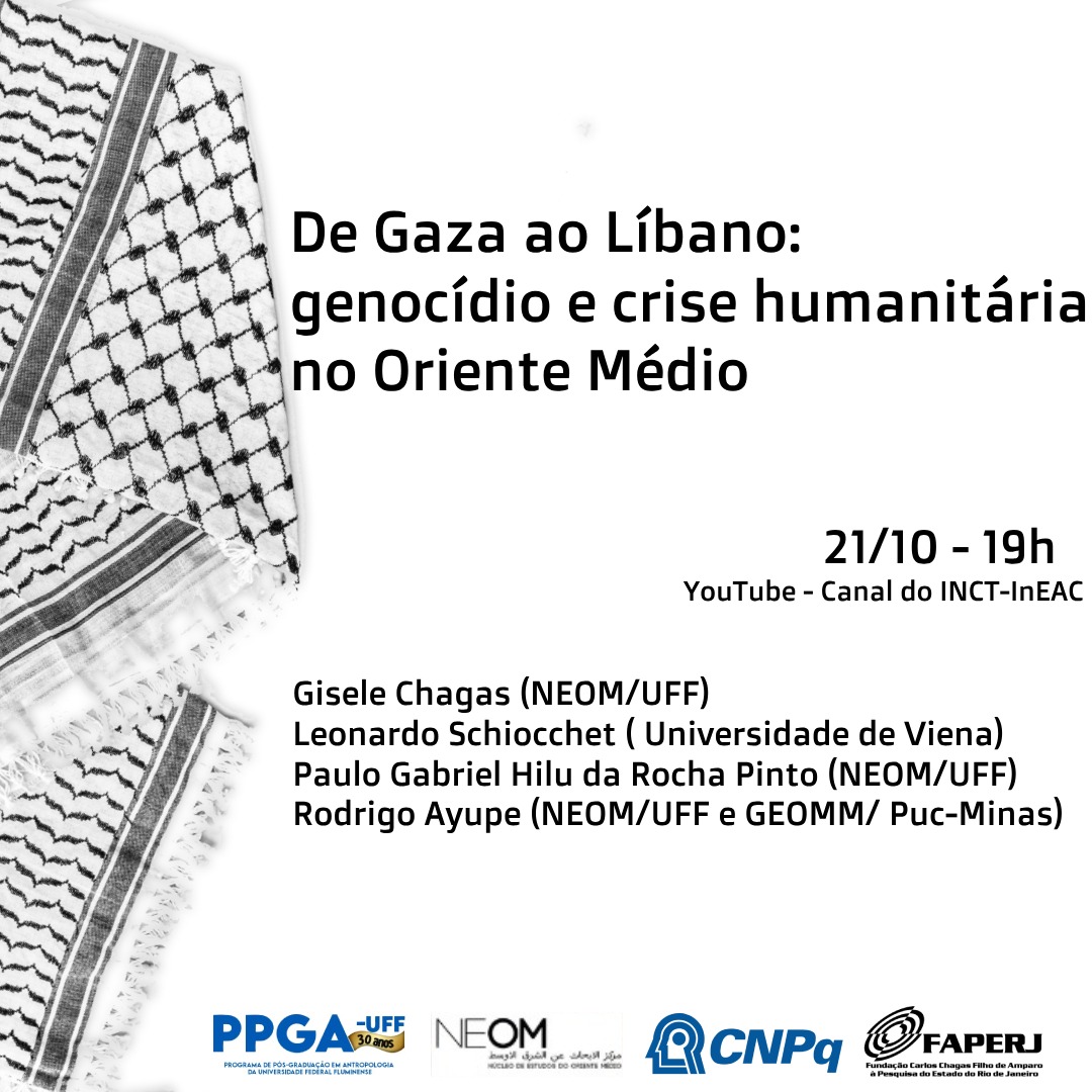 De Gaza ao Líbano: Debate sobre genocídio e crise humanitária no Oriente Médio será transmitido pelo canal do INCT-InEAC