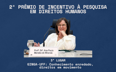 CNPq e Ministério dos Direitos Humanos premiam projeto Ginga-UFF, coordenado pela professora Ana Paula Mendes de Miranda