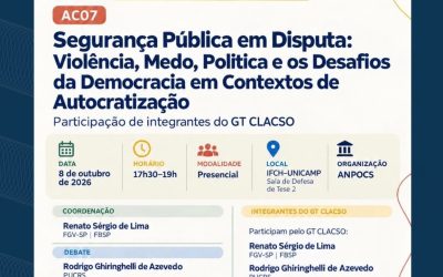 Pesquisadores do INCT-InEAC debatem segurança e desafios da democracia na 50ª Reunião da ANPOCS